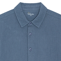 BIRKHOLM Muslin Skjorte Indigo Blå